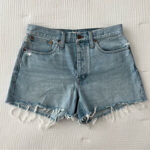 Madewell Curvy Relaxed Denim Shorts, size 25